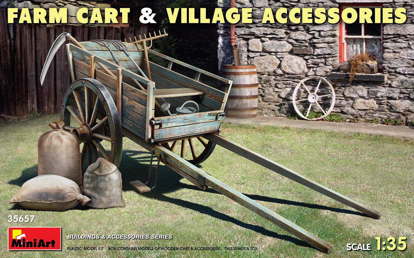 Miniart – Accesorios para carros de agricultura y pueblo, Escala 1:35, Ref: 35657.