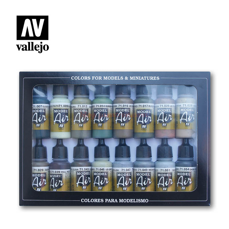 Vallejo – Set Allied WWII, 16 botes de 17 ml. Ref: 71.180.