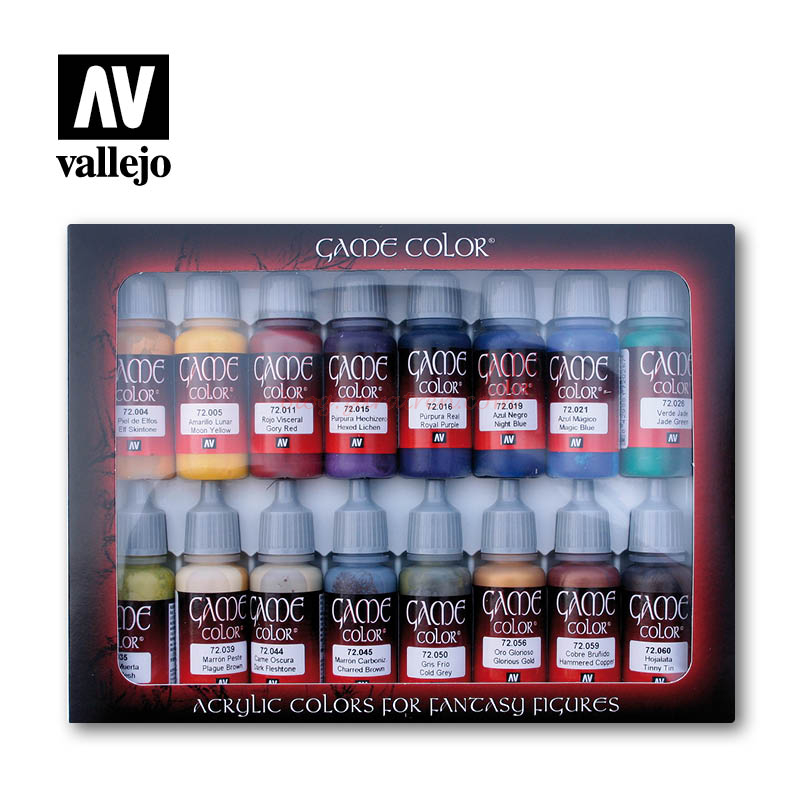 Vallejo – Set basico Game Color, 16 botes de 17 ml. Ref: 72.298