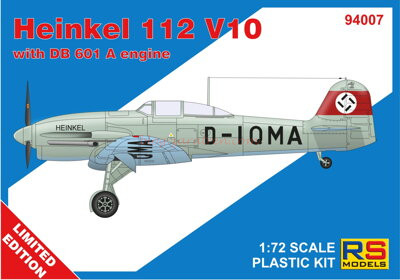 Rs Models – Avión Heinkel 112 V10, Escala 1:72, Ref: 94007