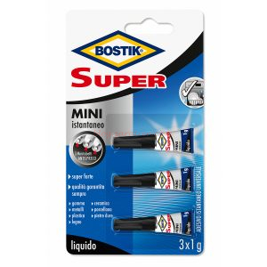 Bostik - Adhesivo Super gel Instantaneo mini x 3, 1 Gramo unidad, Ref: D2743