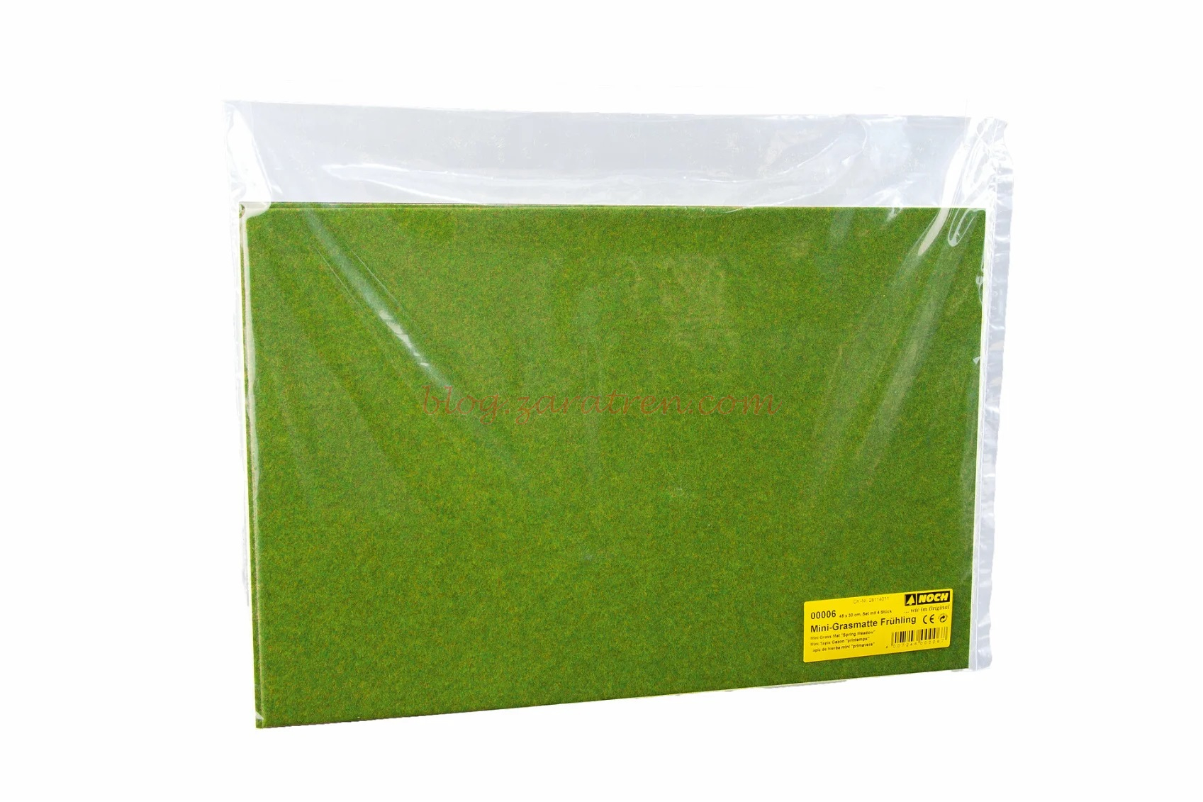 Noch – Tapiz de hierba electrostático color verde Primavera, 4 Pliegos, 45 x 30 cm, Ref: 00006