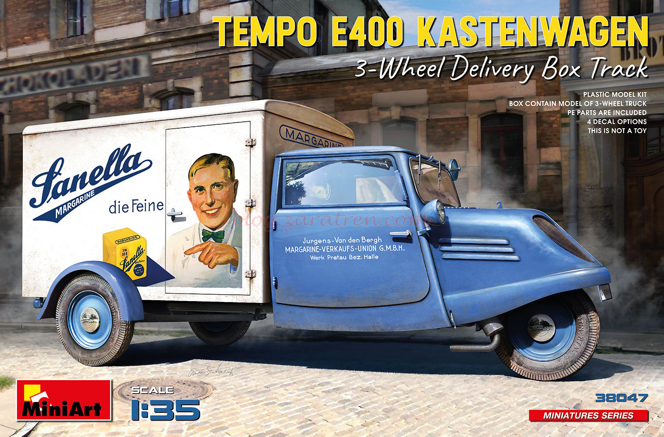 Miniart – Vehículo Tempo E400 Kastenwagen, Escala 1:35, Ref: 38047
