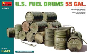 Bidones de Combustible (EE. UU), Escala 1:35. Marca Miniart, Ref: 49001