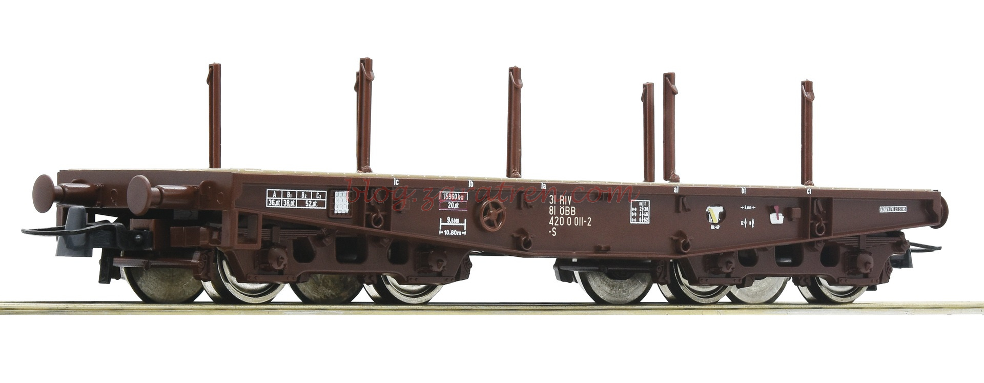 Roco – Vagón plataforma de Teleros, Trans. Vehículos Militares, OBB, Época VI, Escala H0, Ref: 76392