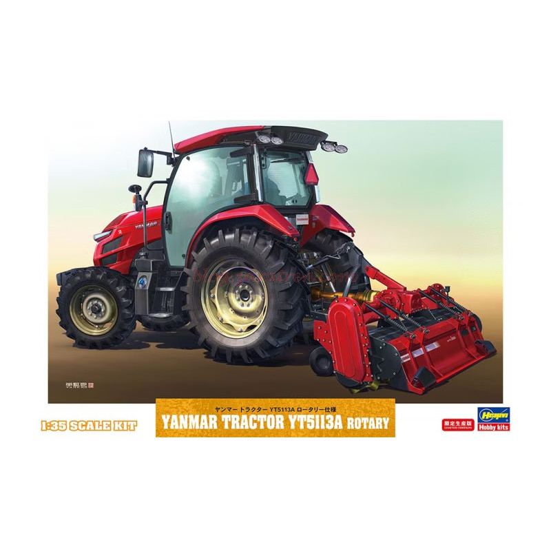 Hasegawa – Tractor Yanmar YT5113A Rotary, Escala 1:35, Ref: 66106