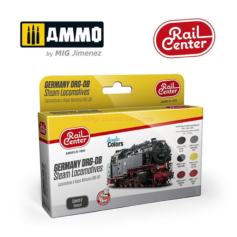 Ammo – Set de Rail Center, Locomotoras de Vapor Alemanas DRG-DB, Época II.R-1005