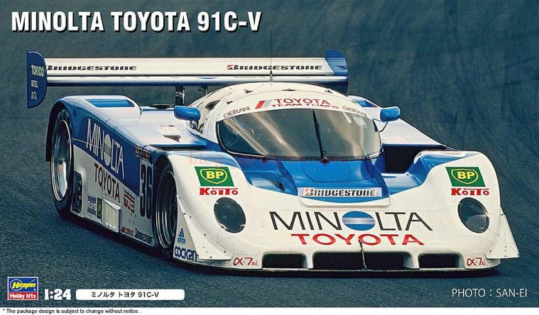 Hasegawa – Coche Minolta Toyota 91C-V, Escala 1:24, Ref: 21156