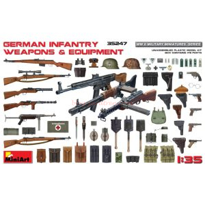 Miniart - Armas y Equipos de Infantería Alemana, Escala 1:35, Ref: 35247