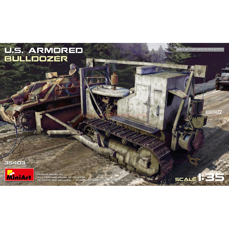 Miniart – Tanque Bulldozer Blindado de EE.UU, Escala 1:35, Ref: 35403
