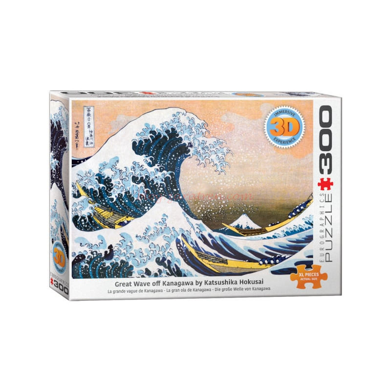 Eurographics – Gran ola de Kanagawa en 3D, 300 piezas. Ref: 6331-1545