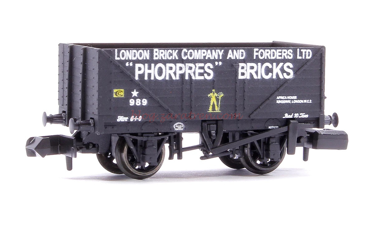 Peco – Vagón de madera de carga de carbón,’Phorpres’ Bricks, Escala N, Ref: NR-7012P