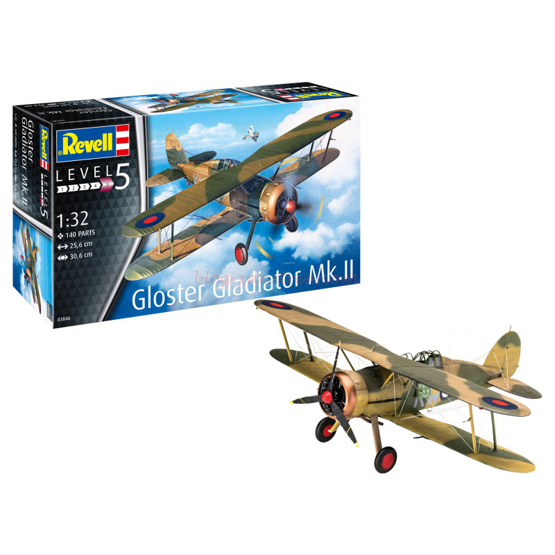 Revell – Avión Gladiador Mk II de Gloster, Escala 1:32, Ref: 03846