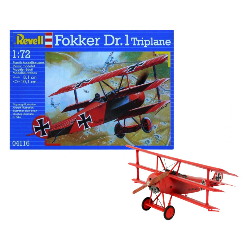 Revell – Avión Fokker Dr. 1 Triplano, Escala 1:72, Ref: 04116