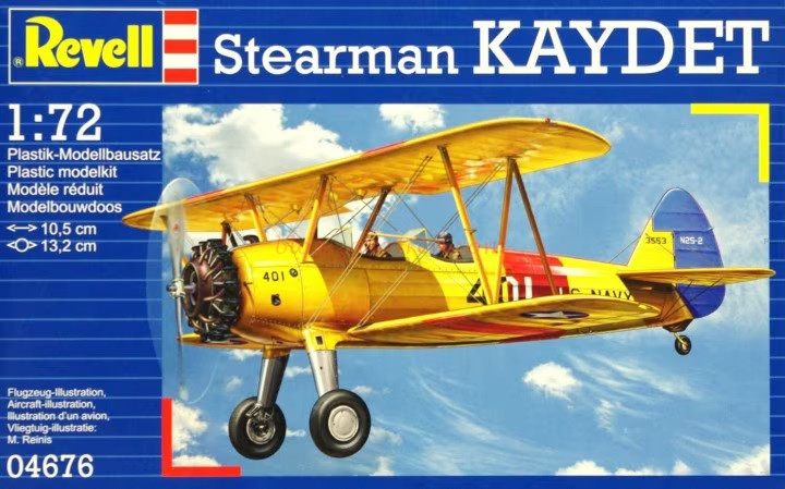 Revell – Avión Stearman Kaydet, Escala 1:72, Ref: 04676