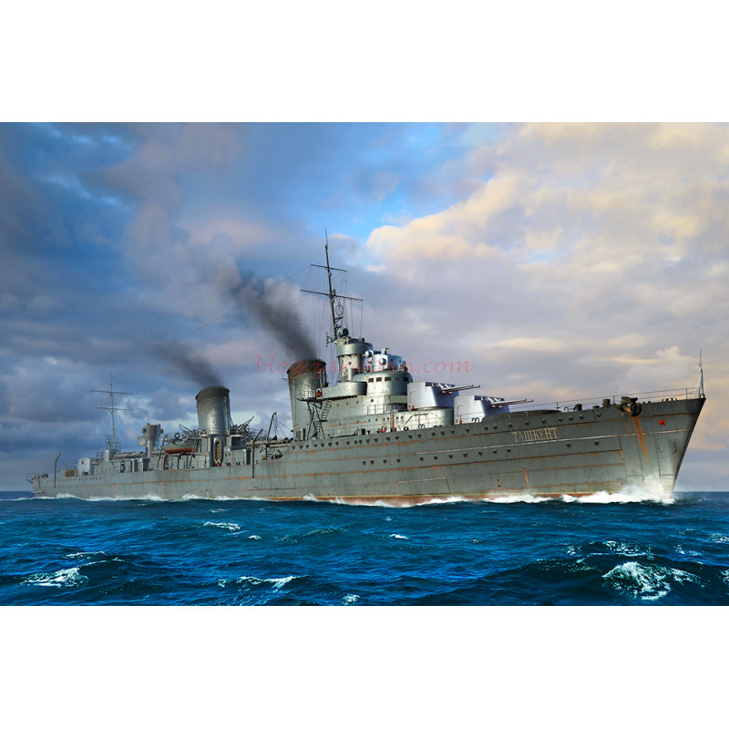 Trumpeter – Barco Destructor Ruso Taszkient 1942, Escala 1:700, Ref: 06747