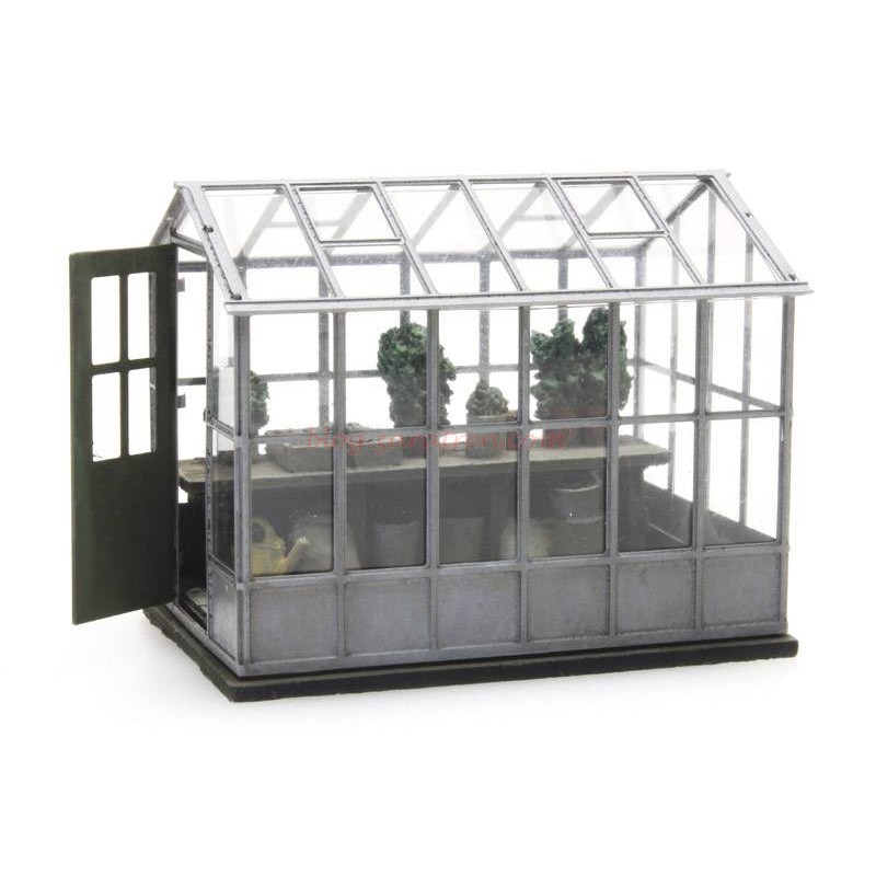 Artitec – Invernadero con plantas, montado y pintado, excelente calidad, Escala N, Ref: 316.050