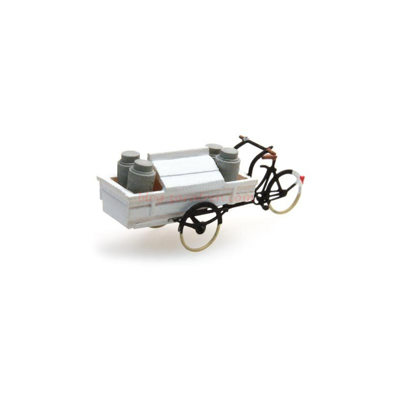 Artitec – Triciclo transportín lechero, montado y pintado, excelente calidad, Escala N, Ref: 316.08