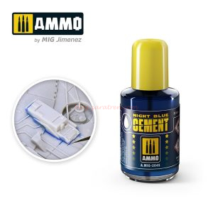 Ammo Mig Jimenez - Pegamento Night Blue (Pegamento Instantaneo Extrafino), Bote 30 ml, Ref: A.MIG-2045