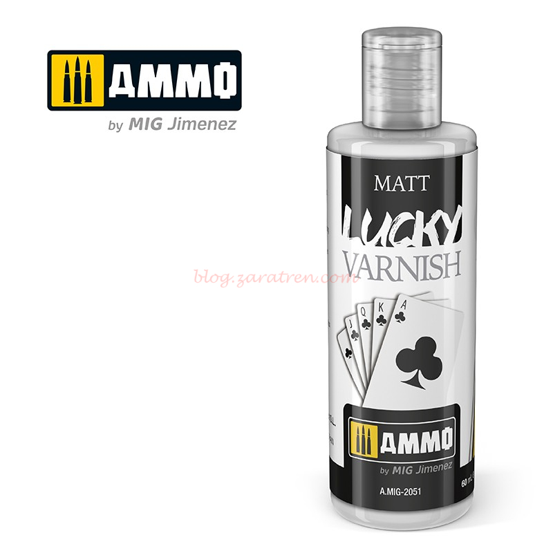 Ammo Mig Jimenz – Barniz Mate LUCKY VARNISH, 60 ml. Ref: A.MIG-2051