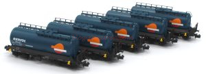 Mftrain - Set de 5 Cisternas “Tren de Fuel REPSOL-Transfesa”, Epoca V-VI, Escala N, Ref: N71020