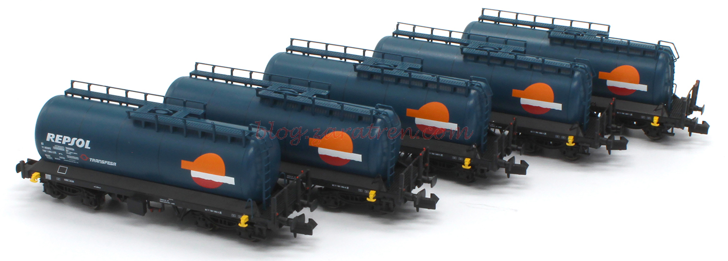 Mftrain – Set de 5 Cisternas “Tren de Fuel REPSOL-Transfesa”, Epoca V-VI, Escala N, Ref: N71020