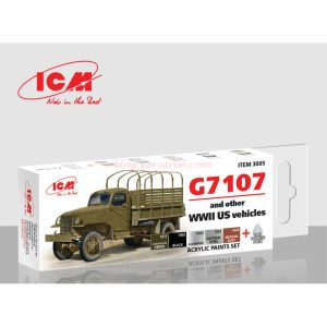 ICM - Set de pintura Acrílica, for G7107 (and other WW2 US vehicles), 6 Botes, Ref: 3005