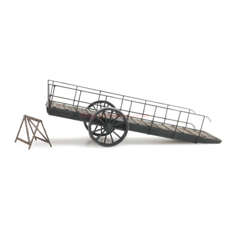 Artitec – Rampa de carga móvil para vagones, montado y pintado, excelente calidad, Escala N, Ref: 316.092