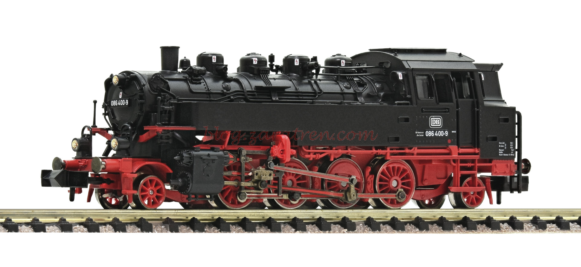 Fleischmann – Locomotora de Vapor 086 400-9, DB, Epoca IV, Digital con Sonido, Escala N, Ref: 708674