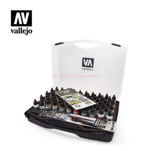 Vallejo - Maletin Model Air Color, 72 botes de 17 ml y complementos. Ref: 71.170