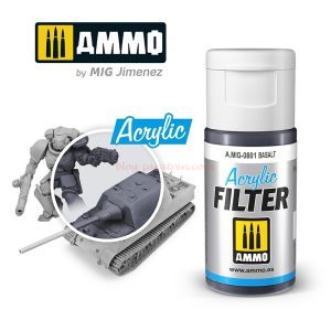 Ammo Mig Jimenez - Acrylic Filter, Basalt (Basalto), 15 ml. Ref: A.MIG-0801