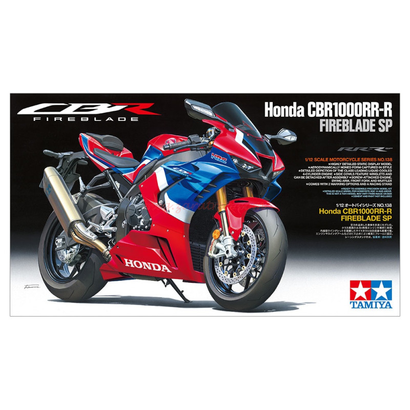 Tamiya – Moto Honda CBR1000RR-R FIREBLADE SP, Escala 1:12, Ref: 14138