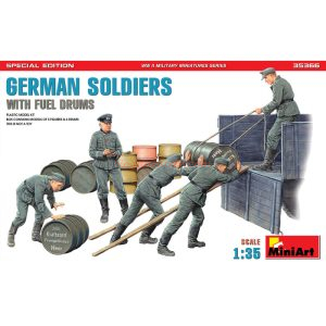 Miniart - Figuras de Soldados Alemanes con Bidones de Combustible, Escala 1:35, Ref: 35366