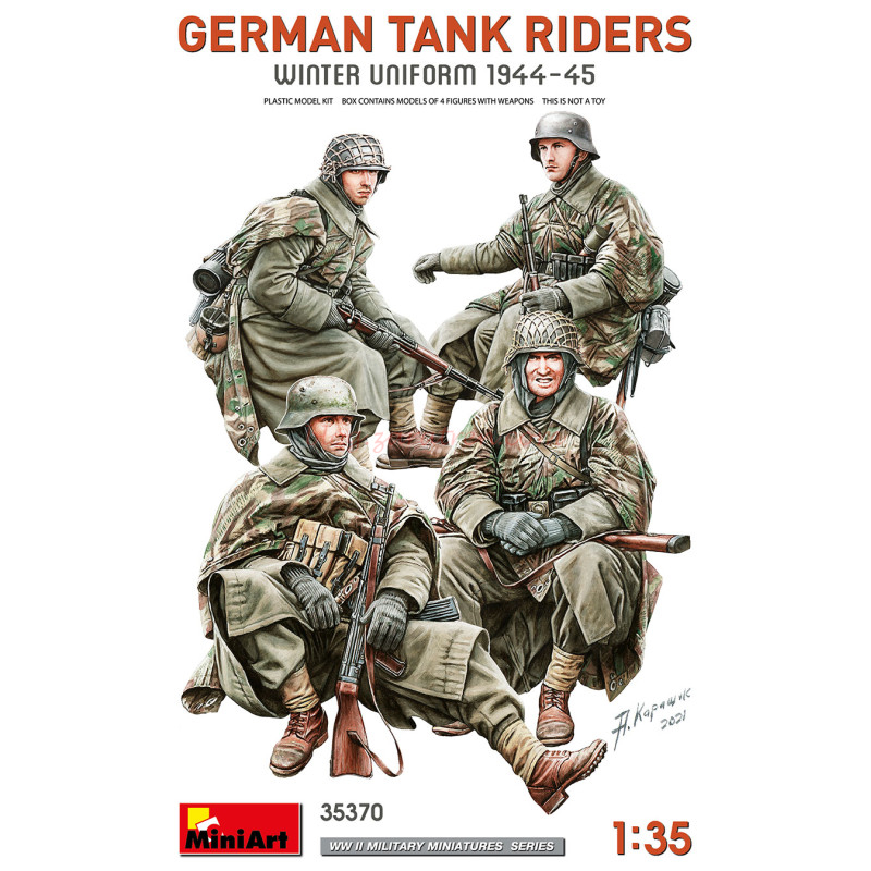 Miniart – Figuras de Jinetes de Tanques Alemanes, Escala 1:35, Ref: 35370
