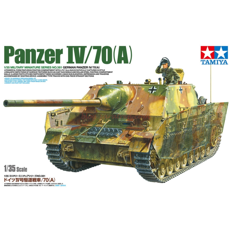Tamiya – Tanque Panzer IV/70(A), Escala 1:35, Ref: 35381