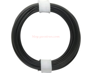 Donau Elektronik - Cable Negro para instalación maquetas 0,14 mm, 10 metros, Ref: 118-1