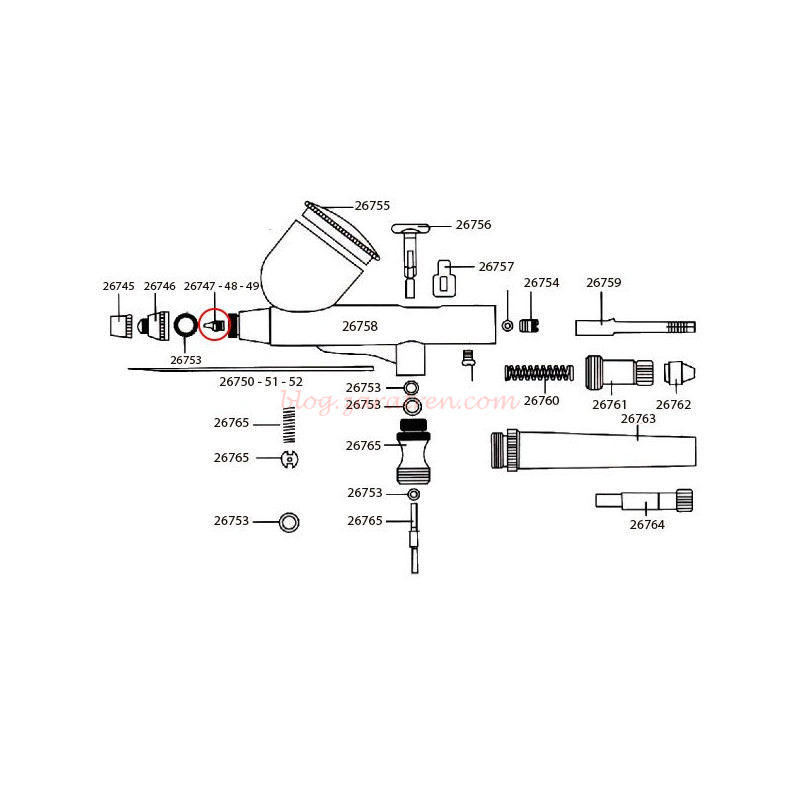 Dismoer – Obturador 0,2 mm para aerógrafos D-102, D-103 y D-116 (Actualizado), Ref: 26737