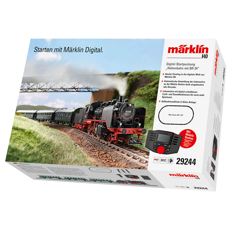 Marklin – Set de iniciación Digital «BR24 con tren de pasajeros», Escala H0, Ref: 29244
