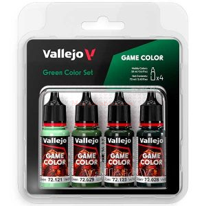 Vallejo - Set 4 Game Color Green Color, 4 botes de 17 ml, Ref: 72.384