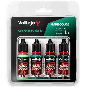 Vallejo - Set 4 Game Color Cold green Color, 4 botes de 17 ml, Ref: 72.383