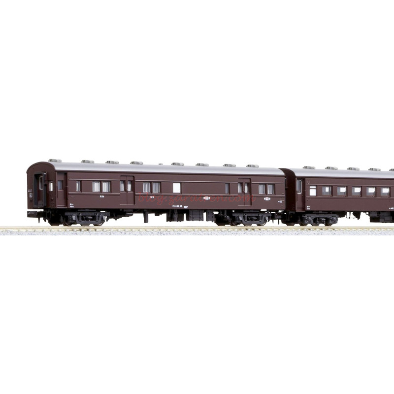 Kato – Set de 4 coches Rail old passenger marrones, Escala N, Ref: 10-034