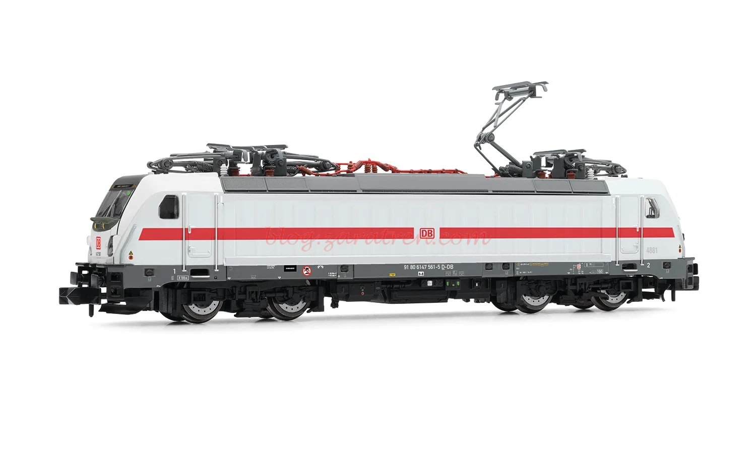 Arnold – Locomotora eléctrica clase 147.5, DB AG, D. blanca con franja roja, ép. VI, Analógica, Escala N. Ref: HN2596