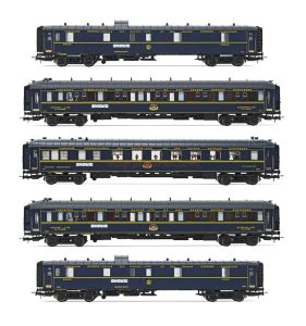 Rivarossi - Conjunto de 5 coches de viajeros CIWL “Orient Express” 140 Aniversario, Época II, Escala H0, Ref: HR4384