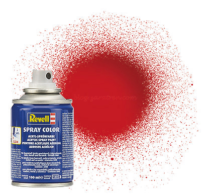 Revell – Spray Color Fire Rojo brillante, Bote de 100 ml, Ref: 34131