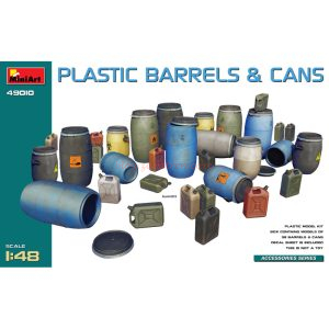 Miniart - Barriles y Latas de Plástico, Escala 1:48, Ref: 49010