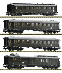 Fleischmann - Tren Express de época, Furgón y tres coches, DRG, Época II, Escala N, Ref. 6260006