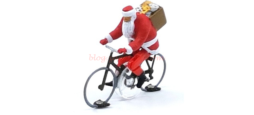 Magnorail – Santa Claus en bicicleta, Escala H0, Ref: KKf-2