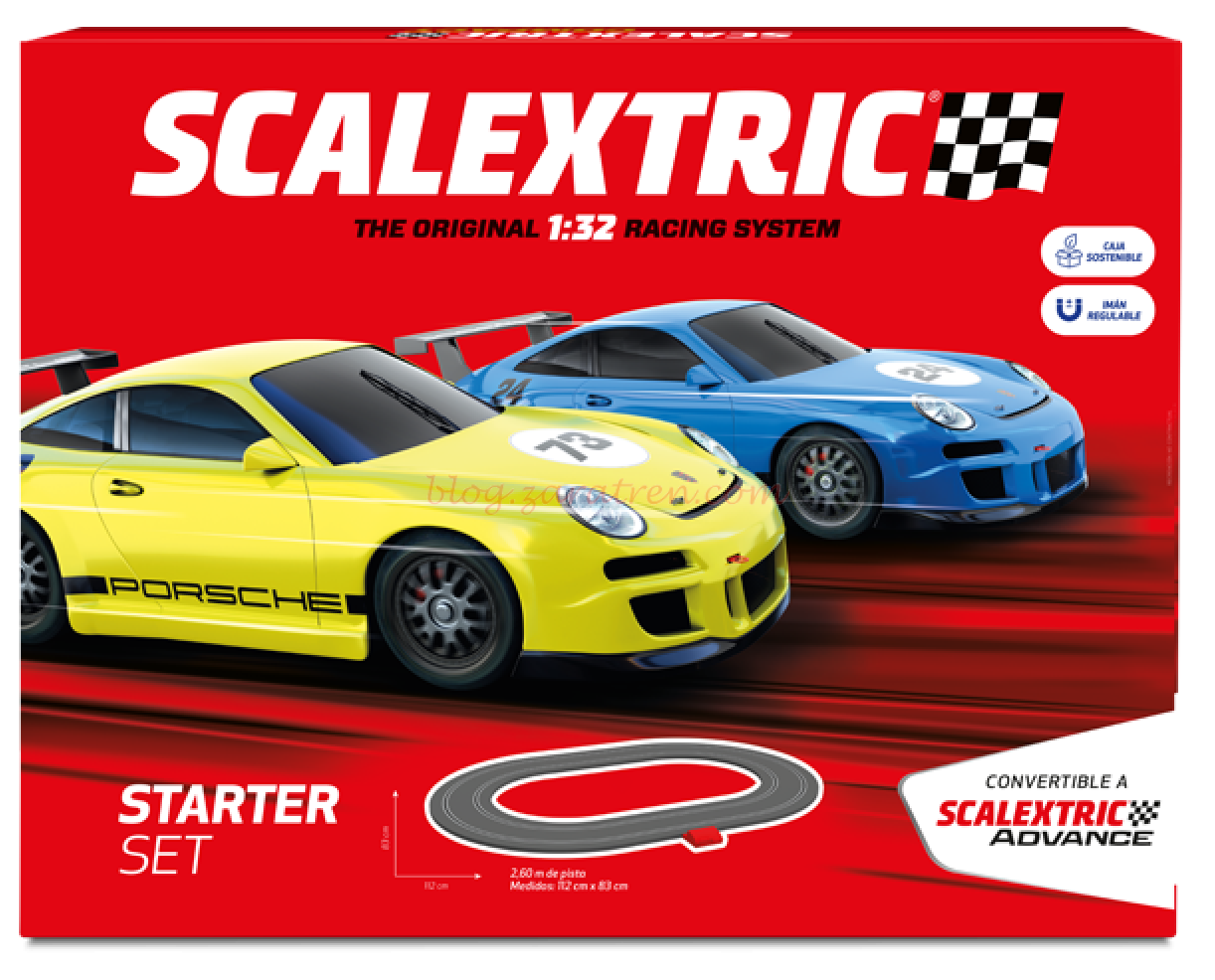 Scalextric – Circuito Starter Set, Escala 1/32, Ref: U10476S500