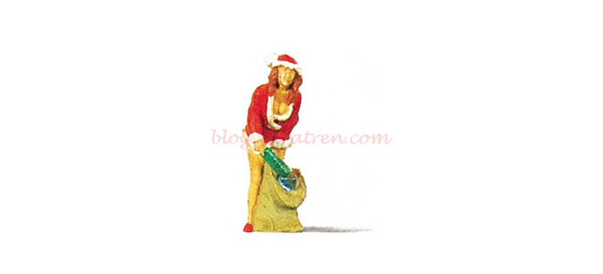 Preiser – Mama Noel con el saco de los regalos, 1 figura, Escala H0, Ref: 29028