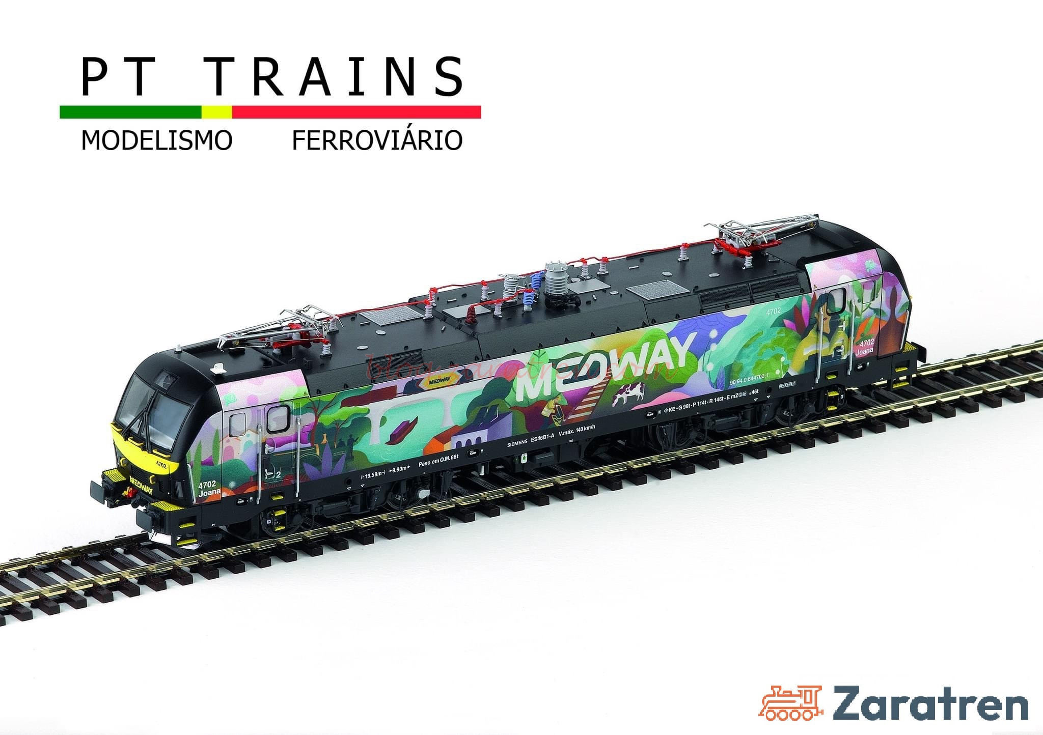 PT Trains – Locomotora eléctrica Siemens 4702 KRUELLA «Joana» , Compañía Medway, Analógica, Escala H0. Ref: 547020